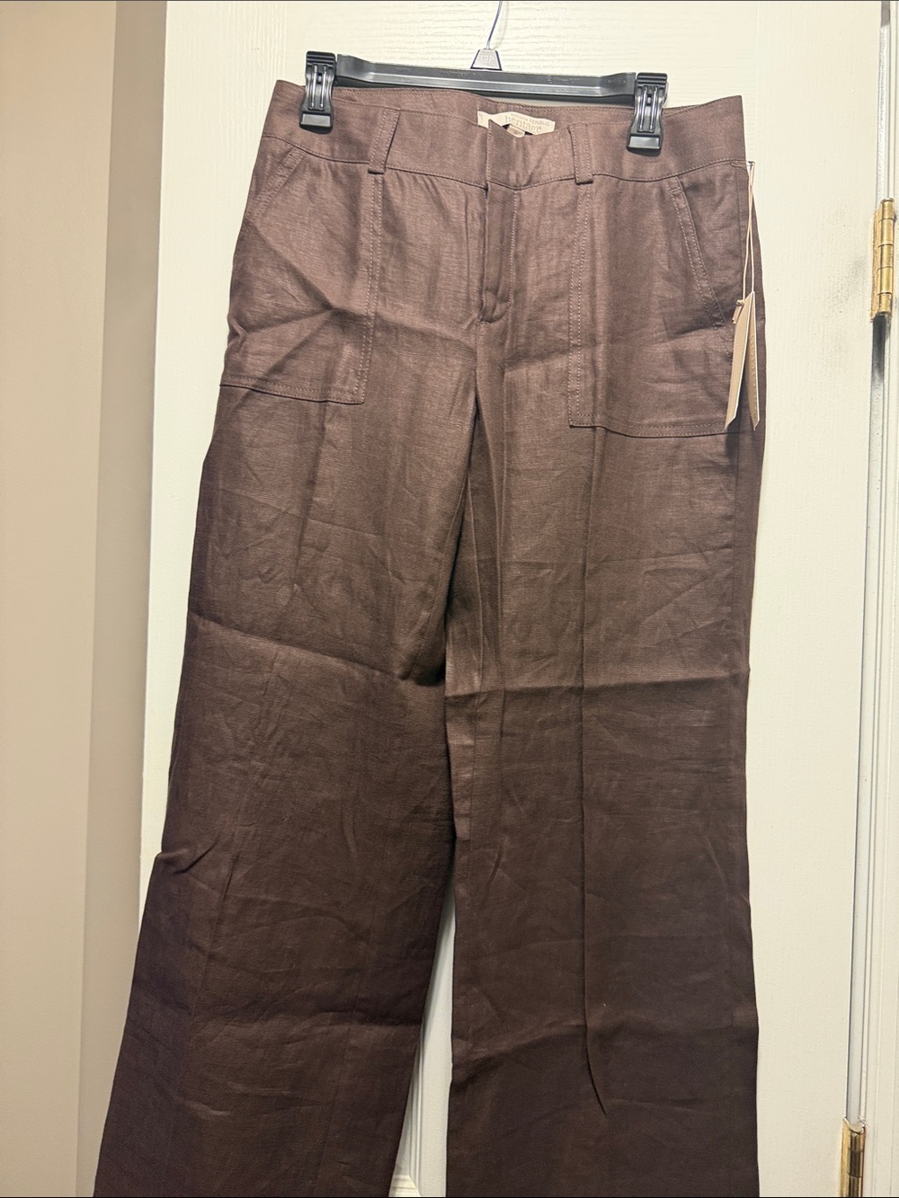 Banana Republic Dark Brown Wide-linen pants